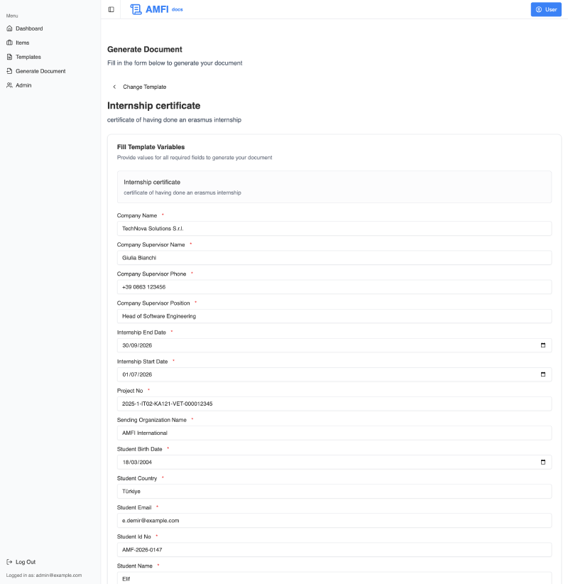 Generate a document