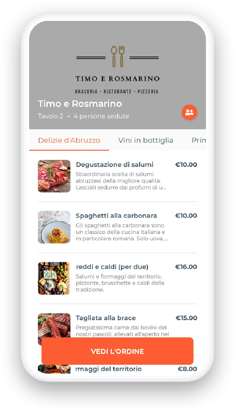 Dishup customer menu app